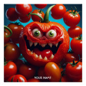 Fantasy Schattige Vivid Tomato Funny Creature Perfect Poster (Voorkant)