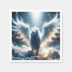 Fantasy Schattige White Lion Heaven Servet
