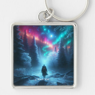 Fantasy Schattige winterpad Sneeuw Sleutelhanger