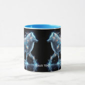 Fantasy Schattige Wolf Blue Reflection Mok (Midden)