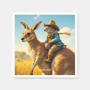Fantasy Schattige Wombat Kangaroo Koala Servet