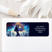 Fantasy Schattige Zwart Mooie Dame Etiket (Insitu)