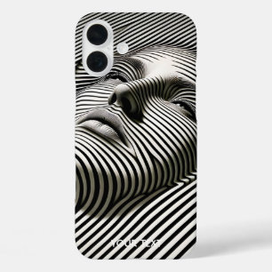 Fantasy Schattige zwart wit gezicht iPhone 16 Plus Hoesje