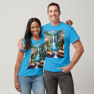 Fantasy Schattigee aarde handen waterval T-shirt