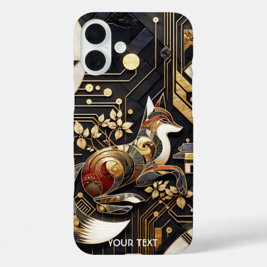 Fantasy Schattigee Abstracte Fox Art Case-Mate iPhone Case (Achterkant)