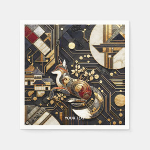 Fantasy Schattigee Abstracte Fox Art Servet