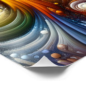 Fantasy Schattigee Abstracte Karate Tekening Perfect Poster (Hoek)
