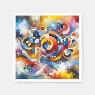 Fantasy Schattigee Abstracte kleurcirkels Servet