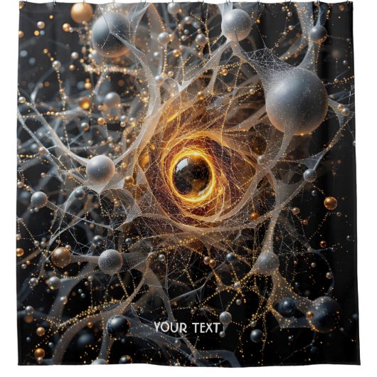 Fantasy Schattigee Abstracte Space Scene Douchegordijn (Voorkant)