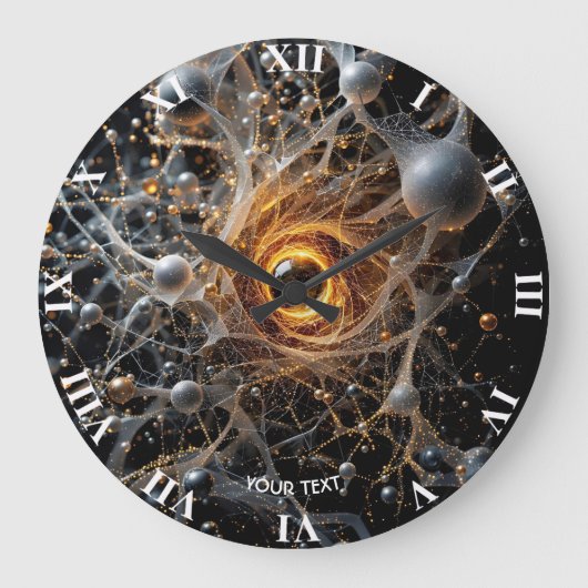 Fantasy Schattigee Abstracte Space Scene Grote Klok (Voorkant)