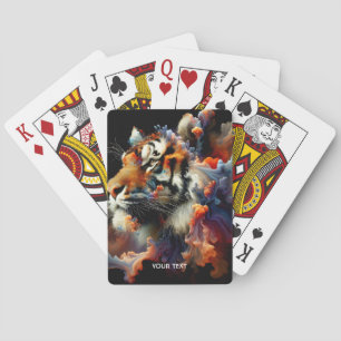 Fantasy Schattigee Abstracte Tijgerkop Pokerkaarten