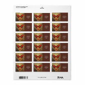 Fantasy Schattigee Abstracte Vlinders Ogen Etiket (Full Sheet)