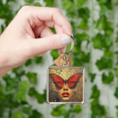 Fantasy Schattigee Abstracte Vlinders Ogen Sleutelhanger (Hand)