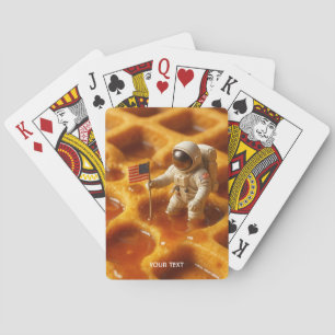 Fantasy Schattigee astronaut op Maple Pokerkaarten