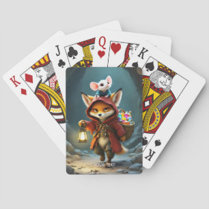 Fantasy Schattigee Baby Fox Mouse Pokerkaarten