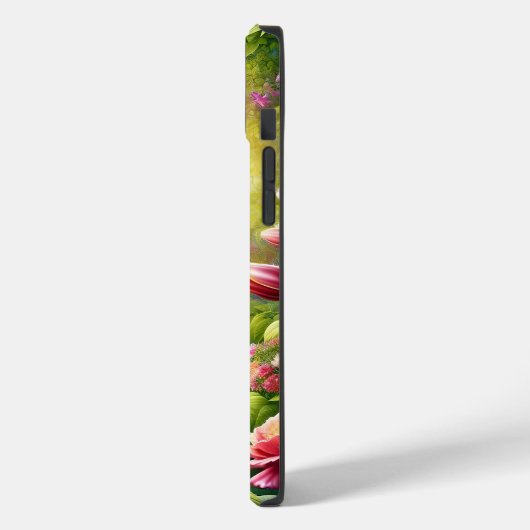 Fantasy Schattigee Bloemen Regenboog Kolibrie Case-Mate iPhone Case (Achterkant / Links)