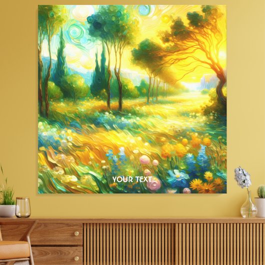 Fantasy Schattigee bomen Abstract landschap Canvas Afdruk (Insitu (Woonkamer))