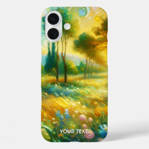 Fantasy Schattigee bomen Abstract landschap iPhone 16 Plus Hoesje