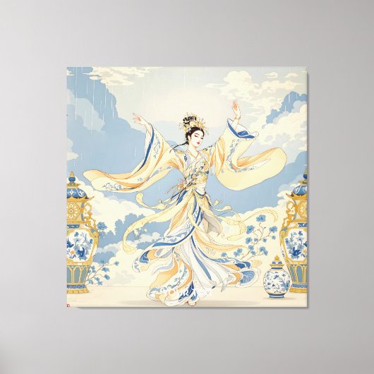 Fantasy Schattigee Chinese Danser Print (Voorkant)