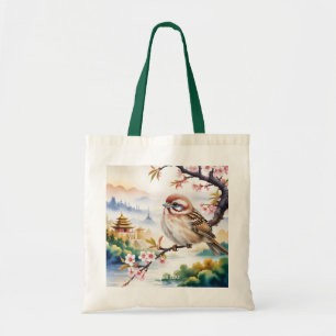Fantasy Schattigee Chinese vogelbloesem Tote Bag