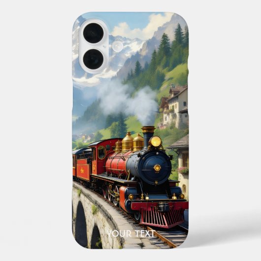Fantasy Schattigee Crimson Antiek Train Case-Mate iPhone Case (Achterkant)