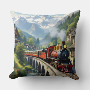 Fantasy Schattigee Crimson Antiek Train Kussen