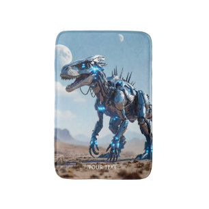Fantasy Schattigee Cyborg Dinosauruswoestijn Badmat