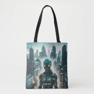 Fantasy Schattigee Cyborg Evening City Draagtas
