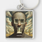 Fantasy Schattigee Deur Windows Man Sleutelhanger (Voorkant)