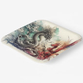 Fantasy Schattigee Dragon Phoenix Ink Papieren Bordje (Gebogen)