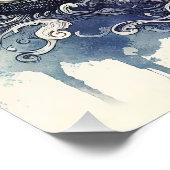 Fantasy Schattigee Dragon Phoenix Ink Perfect Poster (Hoek)