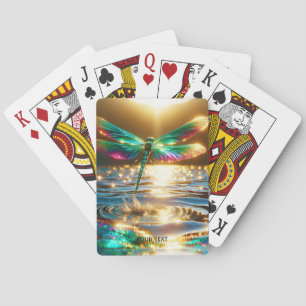 Fantasy Schattigee Dragonfly Water Reflectie Pokerkaarten