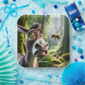 Fantasy Schattigee ezel Sting Bee Papieren Bordje (Feest)