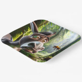 Fantasy Schattigee ezel Sting Bee Papieren Bordje (Gebogen)