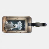 Fantasy Schattigee Ghost Closet Boo Bagagelabel (Achterkant horizontaal)