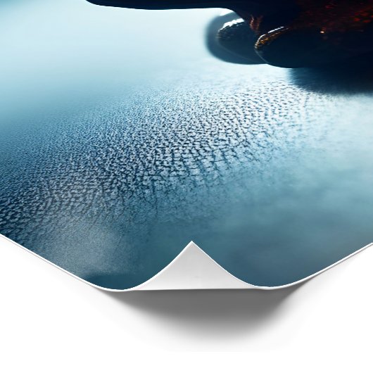 Fantasy Schattigee Glazen Uil Sakura Perfect Poster (Hoek)