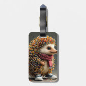 Fantasy Schattigee Hedgehog Sharp Needles Bagagelabel (Achterkant verticaal)