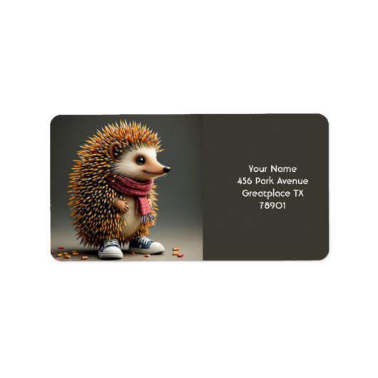 Fantasy Schattigee Hedgehog Sharp Needles Etiket (Voorkant)