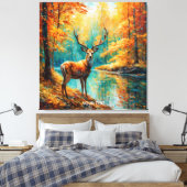Fantasy Schattigee herfstherten Canvas Afdruk (Insitu (Slaapkamer))