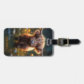 Fantasy Schattigee Highland Baby Koe Bagagelabel (Voorkant horizontaal)