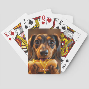 Fantasy Schattigee hond Hot Dog Pokerkaarten