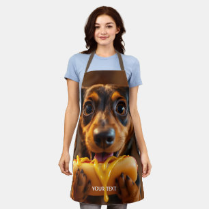 Fantasy Schattigee hond Hot Dog Schort