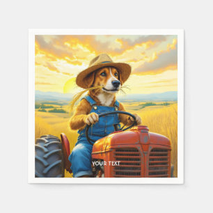 Fantasy Schattigee hondentractor Straw Servet