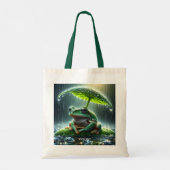 Fantasy Schattigee kikkerblad paraplu Tote Bag (Achterkant)