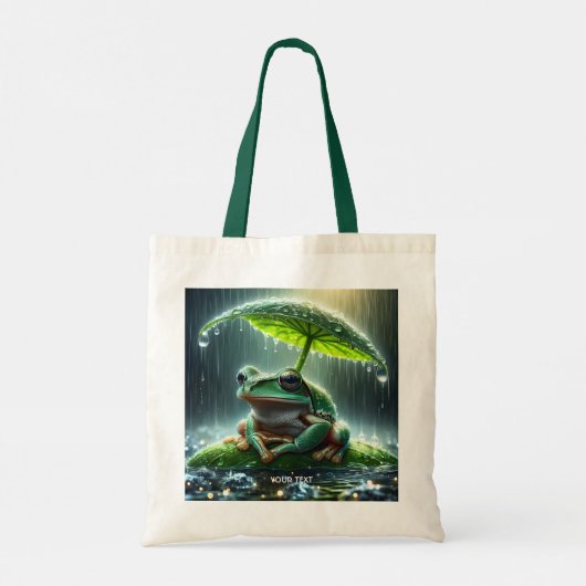 Fantasy Schattigee kikkerblad paraplu Tote Bag (Achterkant)