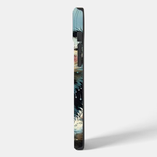 Fantasy Schattigee kitten onder regen Case-Mate iPhone Case (Achterkant / Links)