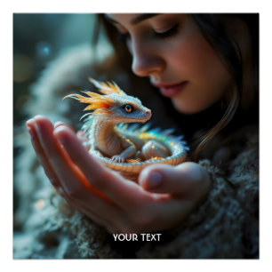 Fantasy Schattigee kleine Baby Dragon Perfect Poster