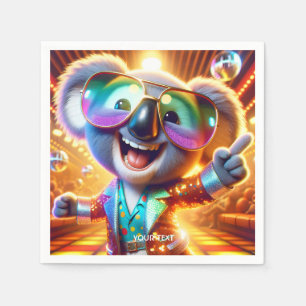 Fantasy Schattigee Koala Dancing Disco Servet