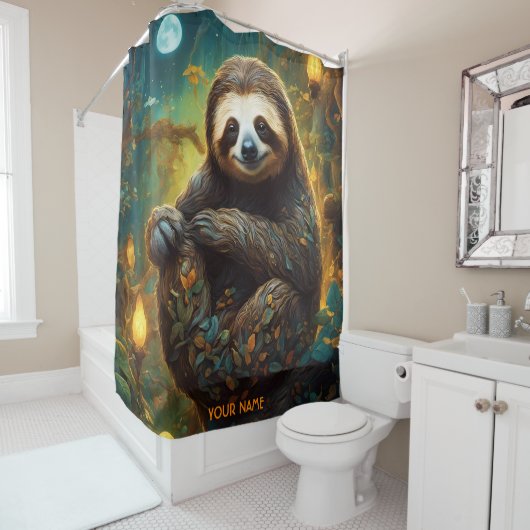 Fantasy Schattigee levendige bloemen majestueuze l Douchegordijn (In situ)