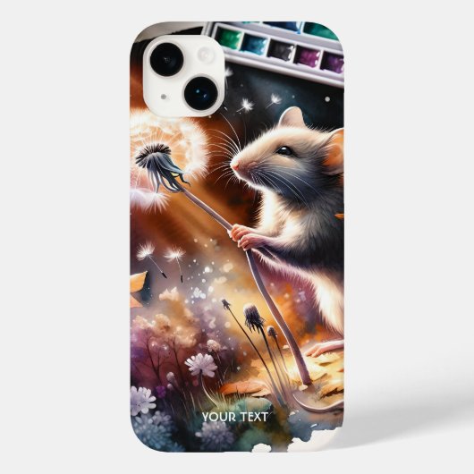 Fantasy Schattigee Muizenbloemenverf Case-Mate iPhone Case (Achterkant)